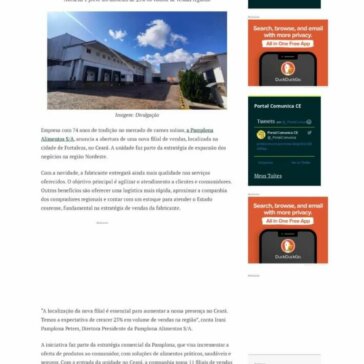 Ceará ganha nova filial de vendas da Pamplona Alimentos S/A – Portal Comunica CE