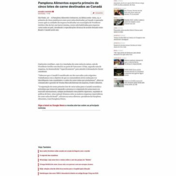 Pamplona Alimentos exporta primeiro de cinco lotes de carne destinados ao Canadá-ISTOÉ – Online