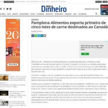 Pamplona Alimentos exporta primeiro de cinco lotes de carne destinados ao Canadá-ISTOÉ Dinheiro
