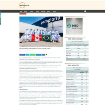 Pamplona Alimentos exporta primeiro lote de carne suína para o Canadá-Suino.com