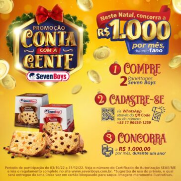 Seven Boys apresenta campanha de Natal e portfólio de panettones para 2022
