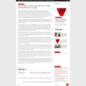 Everything as a Service: empresas devem investir US$ 6,3 trilhões em inovação – GPS da Notícia