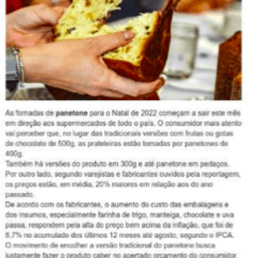 Panetone diminui de tamanho e fica mais caro neste Natal – Central de Notícias