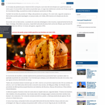 Panetone encolhe de tamanho e cresce em preço neste Natal