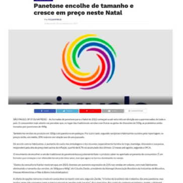 Panetone encolhe de tamanho e cresce em preço neste Natal