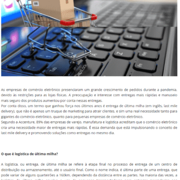 LOGÍSTICA DE ÚLTIMA MILHA IMPULSIONA CRESCIMENTO DO COMÉRCIO ELETRÔNICO – Varejo
