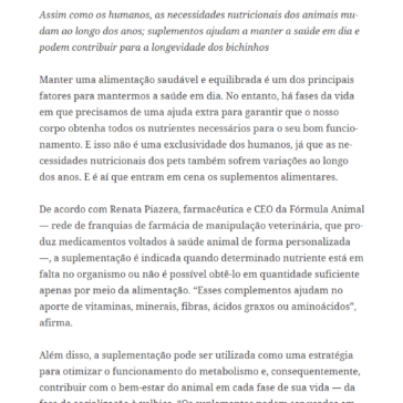 Nutrição além da ração: saiba quando os pets precisam de suplementação alimentar – Se Meu Pet Falasse