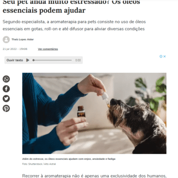 Seu pet anda muito estressado? Os óleos essenciais podem ajudar – Terra