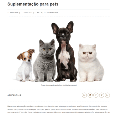 Suplementação para pets – Revista Stile