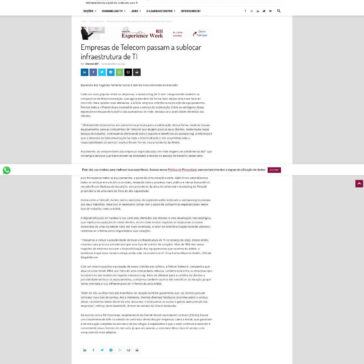 Empresas de Telecom passam a sublocar infraestrutura de TI – Channel 360