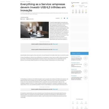 Everything as a Service: empresas devem investir US$ 6,3 trilhões em inovação – Morato Hoje