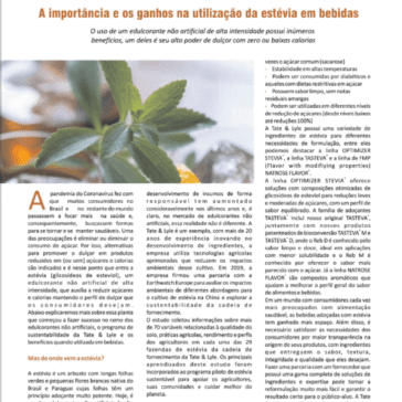 A importância e os ganhos na utilização da estévia em bebidas – Revista Indústria de Bebidas