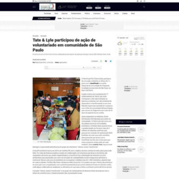 Tate & Lyle participou de ação de voluntariado em comunidade de São Paulo – Inteligência Brasil Imprensa