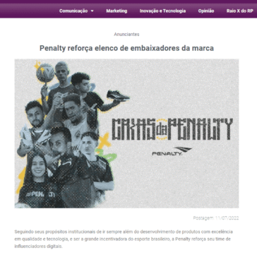 Penalty reforça elenco de embaixadores da marca – Marcas pelo Mundo