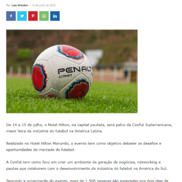 S11 Ecoknit da Penalty é a bola oficial da Confut Sudamericana 2022 – Portal Radar