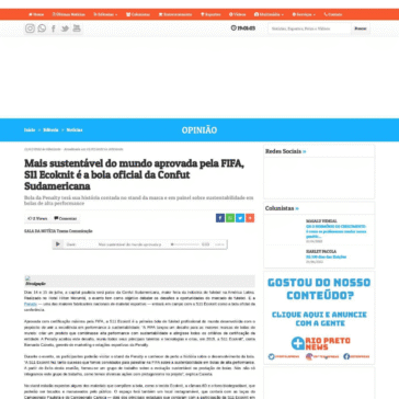 Mais sustentável do mundo aprovada pela FIFA, S11 Ecoknit é a bola oficial da Confut Sudamericana – Rio Preto News
