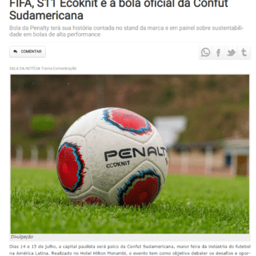Mais sustentável do mundo aprovada pela FIFA, S11 Ecoknit é a bola oficial da Confut Sudamericana – Sala da Notícia