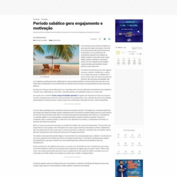 Período sabático gera engajamento e motivação