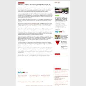 Período sabático gera engajamento e motivação – GPS da Notícia