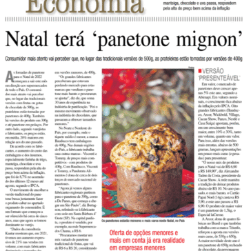 Natal terá ‘panetone mignon’