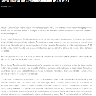 Nova marca no ar-condicionado usa o R-32 – Engenharia e Arquitetura