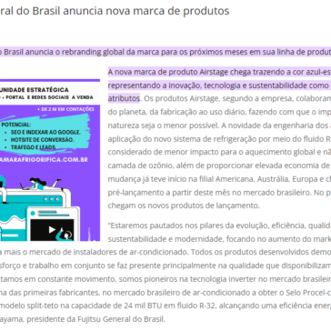 Fujitsu General do Brasil anuncia nova marca de produtos – Revista do Frio