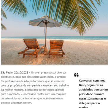 Período sabático gera engajamento e motivação – Empresas S/A