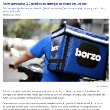 Borzo ultrapassa 3,2 milhões de entregas no Brasil em um ano – Modais em Foco