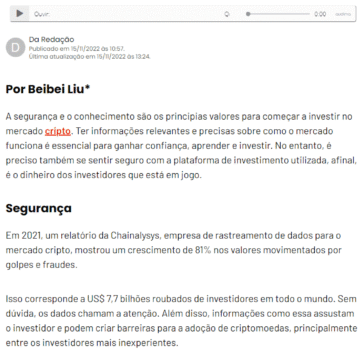 Qual a importância de utilizar plataformas de confiança para investir em cripto? – Exame