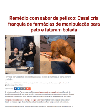 Remédio com sabor de petisco: Casal cria franquia de farmácias de manipulação para pets e faturam bolada – Bocão News