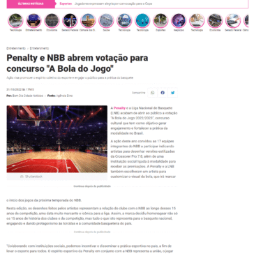 Penalty e NBB abrem votação para concurso “A Bola do Jogo” – Bom Dia Cidade Notícias