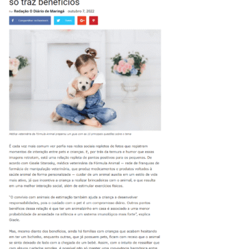 Crianças e pets: tire suas dúvidas e aposte nessa relação de amizade que só traz benefícios – Diário de Maringá
