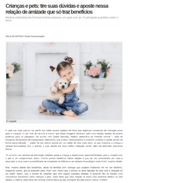 Crianças e pets: tire suas dúvidas e aposte nessa relação de amizade que só traz benefícios – Gazeta da Semana