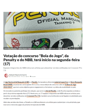 Votação do concurso “Bola do Jogo 2022/2023”, da Penalty e NBB, terá início em 17 de outubro – Máquina do Esporte