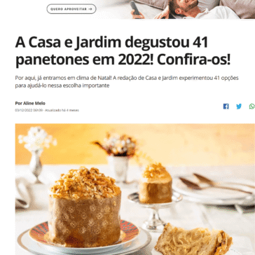 A Casa e Jardim degustou 41 panetones em 2022! Confira-os!