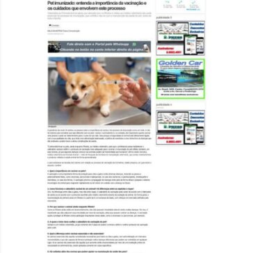 Pet imunizado: entenda a importância da vacinação e os cuidados que envolvem este processo – Regional Portal De Noticias