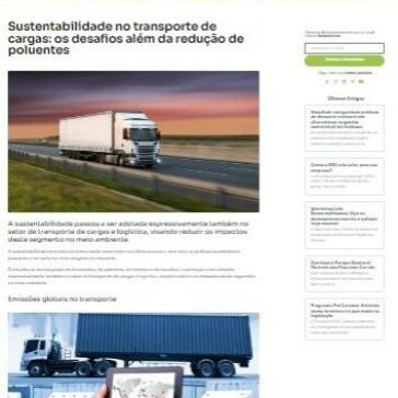 Sustentabilidade no transporte de cargas: os desafios além da redução de poluentes – Portal Sustentabilidade