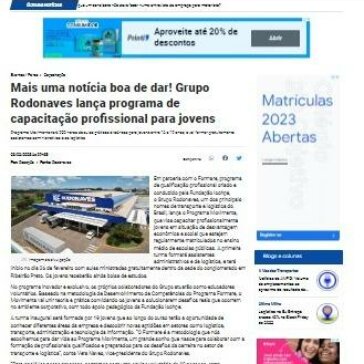 Mais uma notícia boa de dar! Grupo Rodonaves lança programa de capacitação profissional para jovens – On Truck