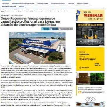 Grupo Rodonaves lança programa de capacitação profissional para jovens em situação de desvantagem econômica – Logweb