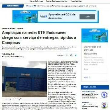 Ampliação na rede: RTE Rodonaves chega com serviço de entregas rápidas a Campinas – On truck