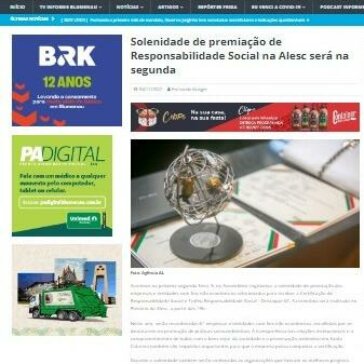 Solenidade de premiação de Responsabilidade Social na Alesc será na segunda – Informe Blumenau