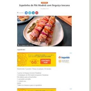 Espetinho de filé Madrid com linguiça toscana – Revista News