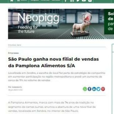 São Paulo ganha nova filial de vendas da Pamplona Alimentos S/A – Suinocultura Industrial