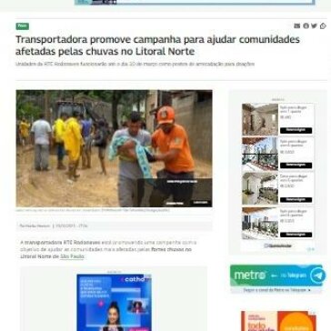 Transportadora promove campanha para ajudar comunidades afetadas pelas chuvas no Litoral Norte – Metro World News