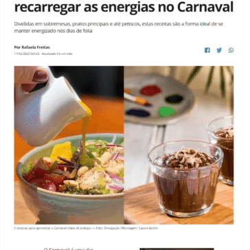 5 receitas fáceis e saudáveis para recarregar as energias no Carnaval – Casa e Jardim