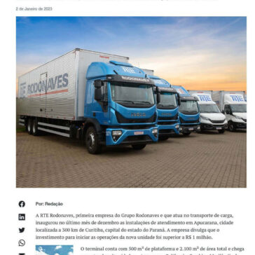 RTE Rodonaves investe R$ 1 milhão e inaugura unidade em Apucarana – Tecnologística