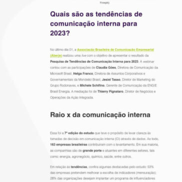 Quais são as tendências de comunicação interna para 2023? – Usina da Comunicação