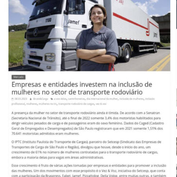 Empresas e entidades investem na inclusão de mulheres no setor de transporte rodoviário – Bruto e Carga