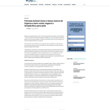 Fórmula Animal inova e lança marca de higiene e bem-estar vegana e terapêutica para pets – Panorama PetVet