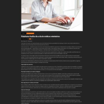 Plataforma facilita dia a dia de médicos veterinários – Em notícia